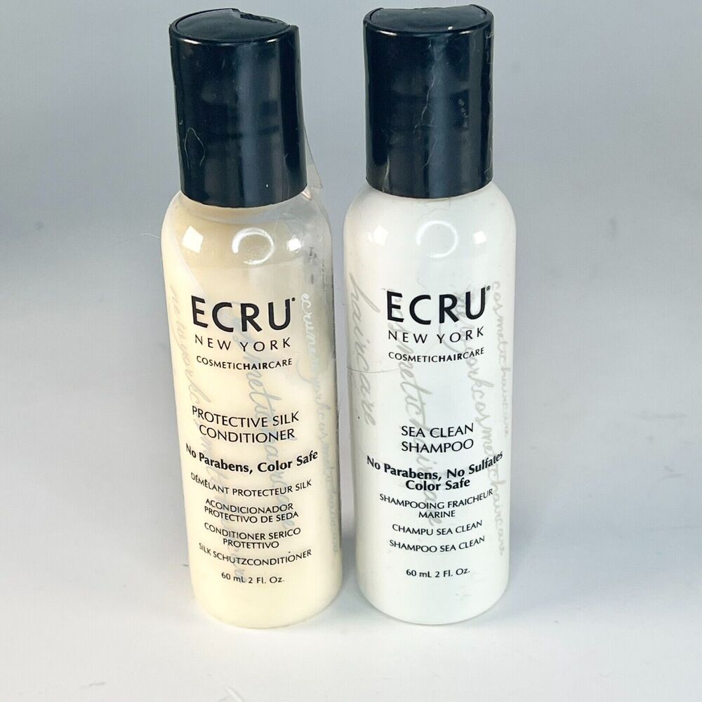 Ecru Sea Clean Shampoo Protective Silk Hair Conditioner Duo Travel 2oz 60ml New